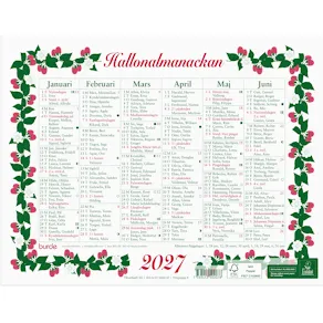 Burde Väggkalender Lilla Hallonalmanackan 2027