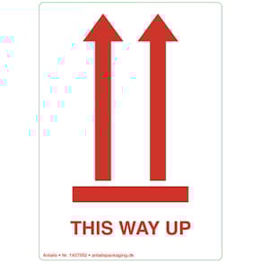 Etiketter 86x86 mm rød kraft/PE, udvendig, permanent, 500/rulle