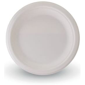 Tallerken bagasse 17cm hvit (50)