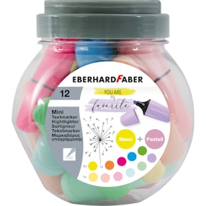 Textmarker Eberhard Faber Mini Neon+Pastell, 12 St.