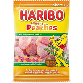 Snoep Haribo perziken, zak van 185 g