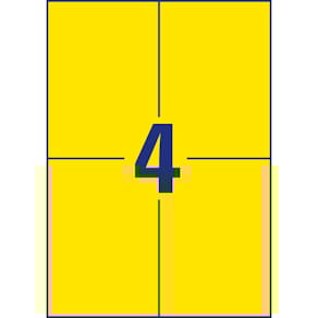 Universaletiketten Avery Zweckform, 105 x 148 mm, gelb