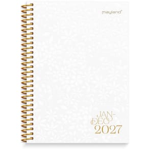 Ugekalender Mayland 2027, 117×151 mm, hvid, FSC Mix