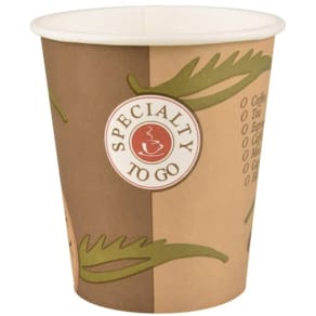 Trinkbecher STARPAK Pure, Pappe, 0,2 l, braun, 50 Stück