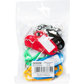 Sleutelhanger, geassorteerde kleuren, plastic