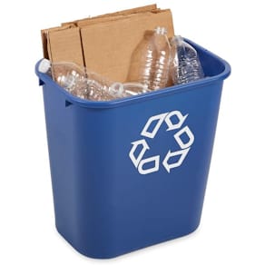 Papperskorg RUBBERMAID blå 26,6L