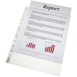 Plastlommer Esselte A4, transparent 75 µm, 100 stk