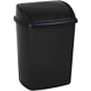 Vuilbak Vepa Bins met swingdeksel, 15 l, zwart