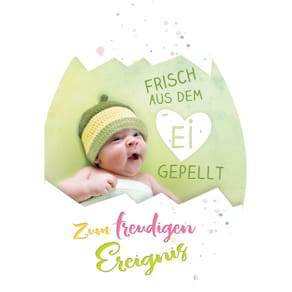 Grußkarte Geburt, bunt, mit Umschlag (Noname)