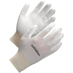 Handske Nylon PU Vit S 12 st/fp