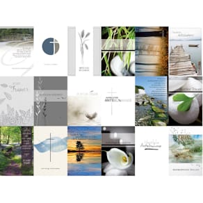 Trauerkarte HANRA sortiert, 100 Stück, weiß/schwarz, mit Umschlag