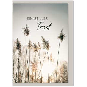 Trauerkarte KOMMA³, bunt, mit Umschlag