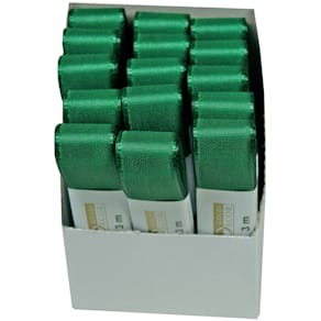 Taftband GOLDINA Basic, 25 mm x 3 m, dunkelgrün