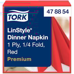 Servett TORK LinStyle röd 39x39cm 50/fp