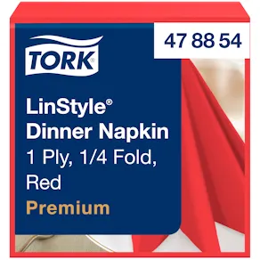 Servett TORK LinStyle Middag röd 50/fp