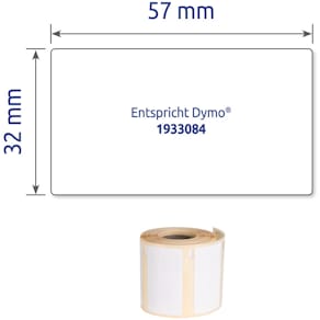 Rollenetiketten Avery Zweckform, 57 x 32 mm, weiß, 400 Stück