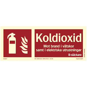 Skylt Koldioxidsläckare Supernova AFS