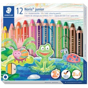 Farbstifte Staedtler Noris Junior 3in1, 12 Farben + Spitzer
