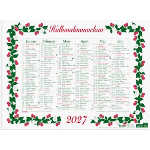 Väggkalender Stora Hallonalmanackan 2027
