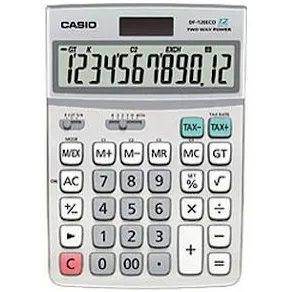 Bordsräknare CASIO DF-120ECO grå