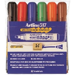 Whiteboardpenna Artline 517 6-pack