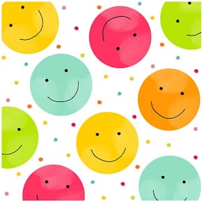 Motivserviette Atelier, 33 x 33 cm, Kind Smiley, bunt