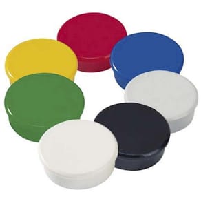 Magneter Dahle Ø38 mm, assorterede farver, 10 stk