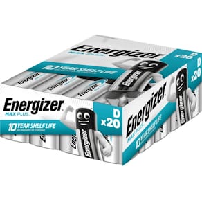 Batterie Mono D Energizer MAX PLUS, 20 Stück, weiß/blau