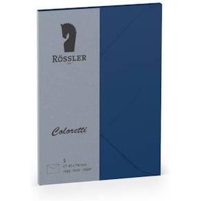 Briefhülle Rössler Coloretti, C7, 5 Stück, jeans