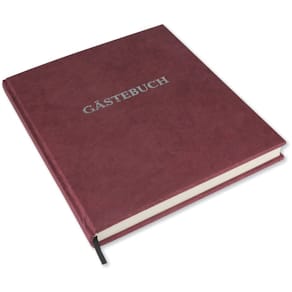 Gästebuch NEPALOKTA, Wortprägung, bordeaux, 192 Seiten