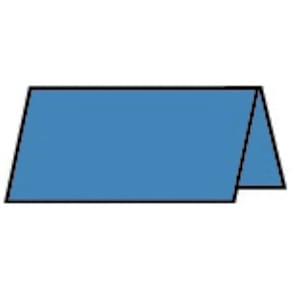 Tischkarte Rössler Paperado, 10 x 10 cm, stahlblau