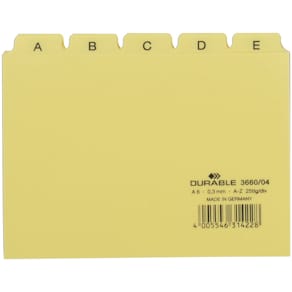 Leitregister Durable A-Z, A6, gelb