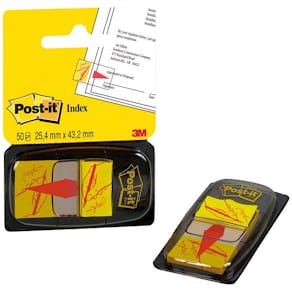 Post-It Index Skriv här, avtagbar, 50/fp