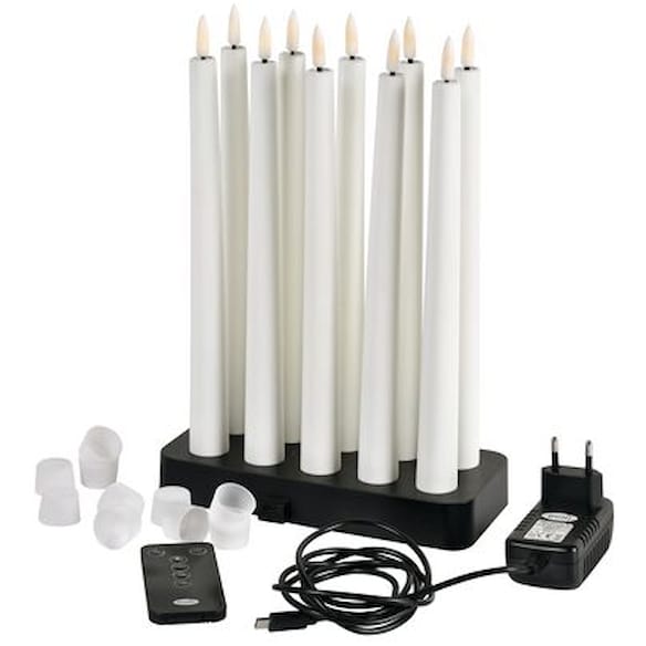 Antikklys DUNI led m/ladestasjon (10)