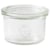 Sylteglas rund Ø8 cm H56 mm, m/låg, 12 stk