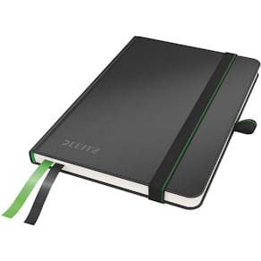 Notitieboek Leitz Complete, A6, harde kaft, gelijnd, zwart