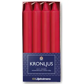 Kronljus LILJEHOLMENS 200mm röd 8/fp