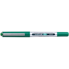 Rollerpen Uniball Eye 0,2 mm, grøn, vandfast, 12 stk