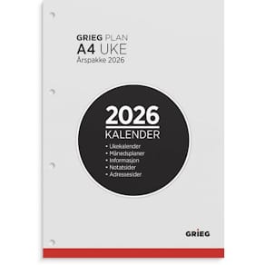 Årspakke GRIEG A4 2026 uke