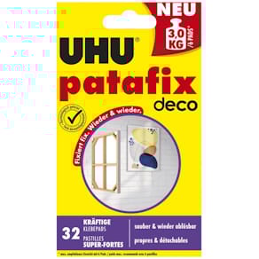 Klebepads UHU Patafix Homedeco, weiß, 32 Stück