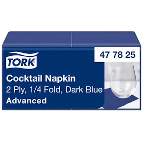 Servett TORK Cocktail 2-lags blå 200/fp