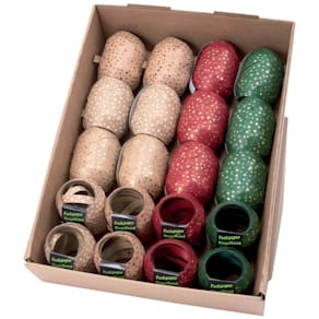 Packpapier GOLDINA Ei-Knäuel, Sortiment, 12 m, rot/dunkelgrün/gol