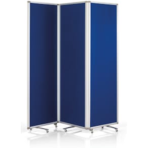 Präsentationswand Magnetoplan mobil, faltbar, blau, 181 x 180 cm