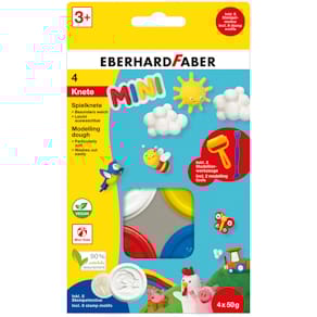 Spielknete Eberhard Faber, 4 St., 50 g, Basisfarben