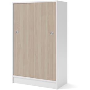 Skåp 805x415x1325 mm Vit/Vit ask