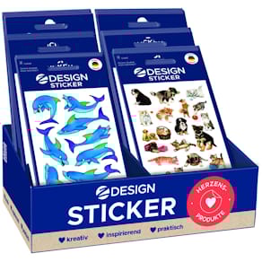 Sticker Avery Zweckform Tiere, sortiert, 60 Bögen, FSC, Display