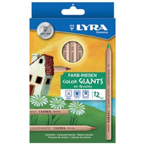 Farbstifte LYRA Farb-Riese, 12 St., natur