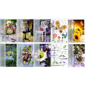 Geburtstagskarte Apollo, Zahl 65, 10er-Set, sortiert, mit Umschlä