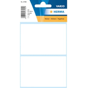 Vielzweck-Etiketten HERMA, 55 x 82 mm, 14 Stück, weiß