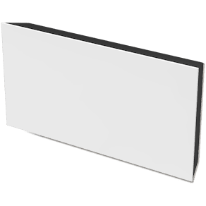 Förvaringsbox Lintex Mood, vit glas/svart aluminium